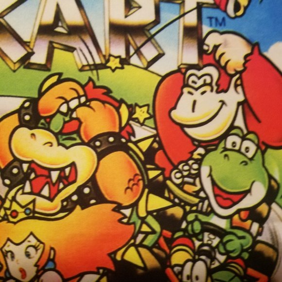 Super Mario Kart 2x3 foot tapestry / Super Nintendo banner wall flag game room - Picture 5 of 10